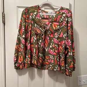 Michelle Mcdowell size small vivey top, so fly/olive